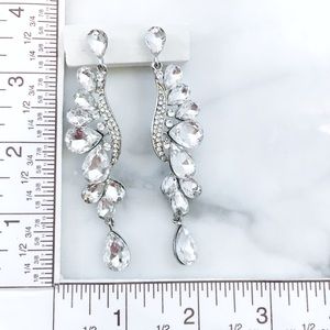 Cherryl’s Jewelry - Long Crystal Occasion Event or Pageant Earrings Cherryl’s Jewelry - Long Crystal Occasion Event or Pageant Earrings
